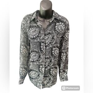 Diane Von Furstenberg Vintage Paisley Button Up